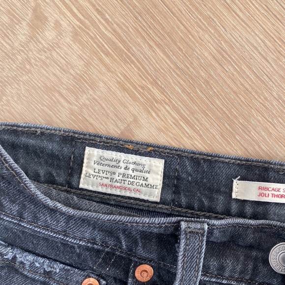 Levi’s Ribcage Straight black jeans size 25 - Picture 3 of 8